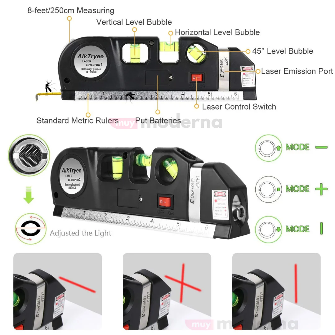Herramienta de Medición con Laser 4 en 1