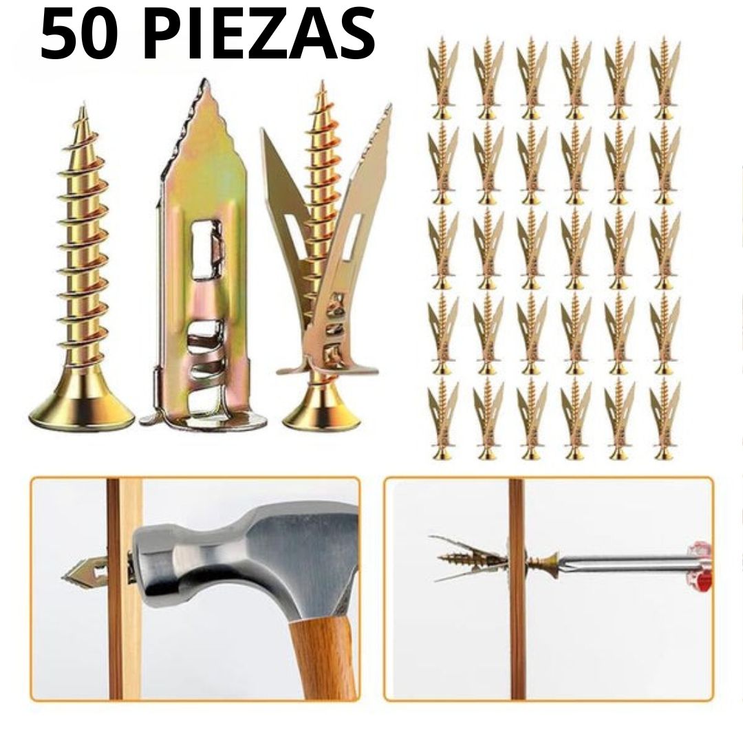 Lote de 50 anclajes y tornillos