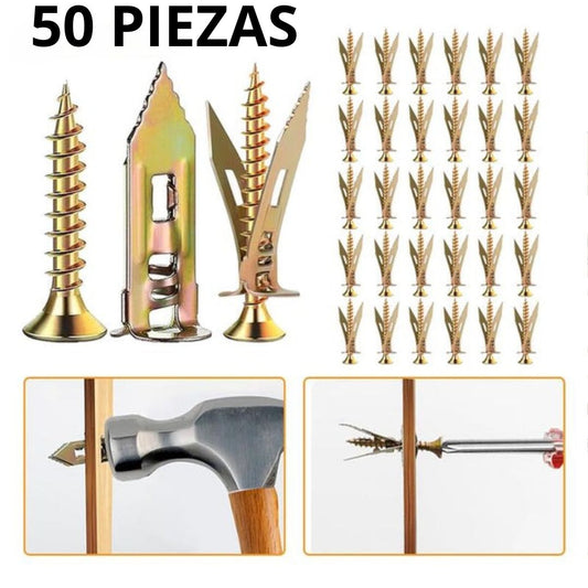 Lote de 50 anclajes y tornillos