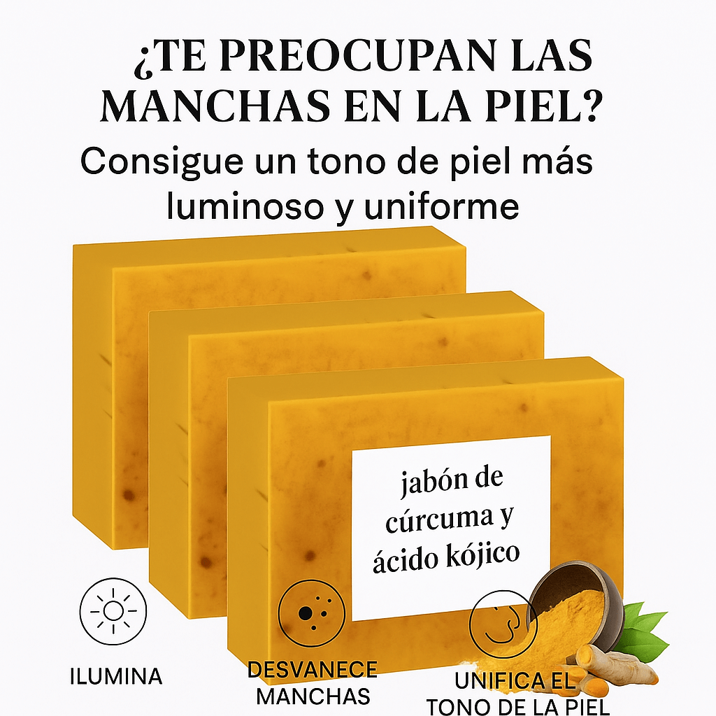 Jabón de limón y cúrcuma con ácido kójico - 3 unidades