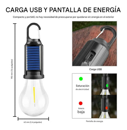 ¡Nunca más a oscuras! Ilumina tu hogar gratis con la ampolleta solar recargable